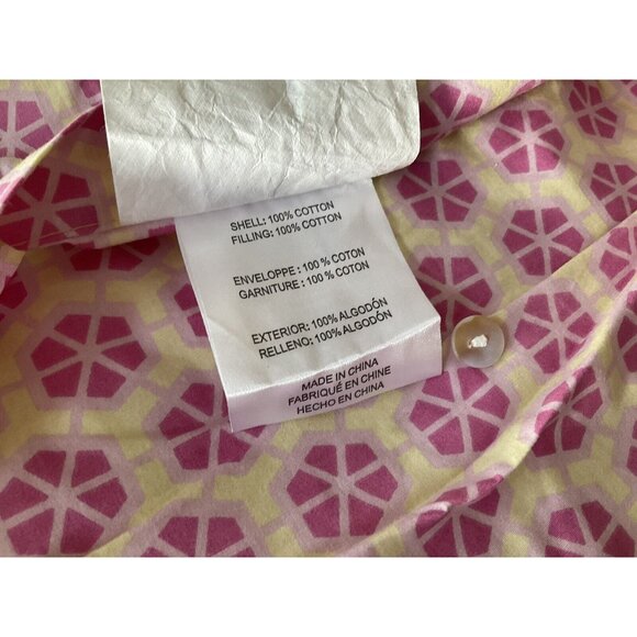 Dena Home Twin Quilt & 2 Shams Pink, Aqua, Yellow & Green Casablanca Moroccan - Picture 12 of 16